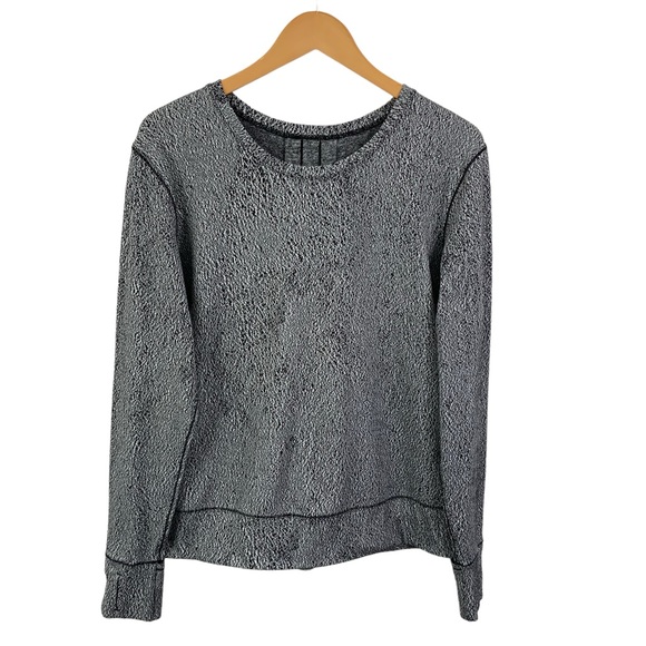 06 LULULEMON Rush Hour Long Sleeve Top Size 12 Black & White Relaxed Fit Top - Picture 2 of 15